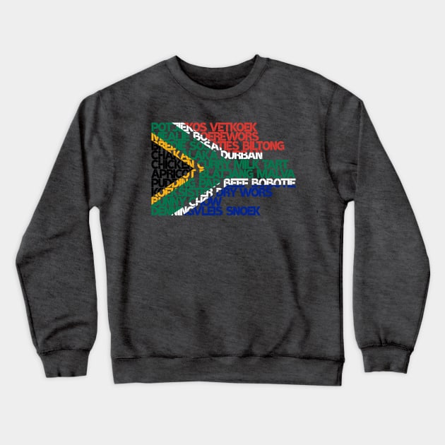 South Africa Food Map Crewneck Sweatshirt by BraaiNinja